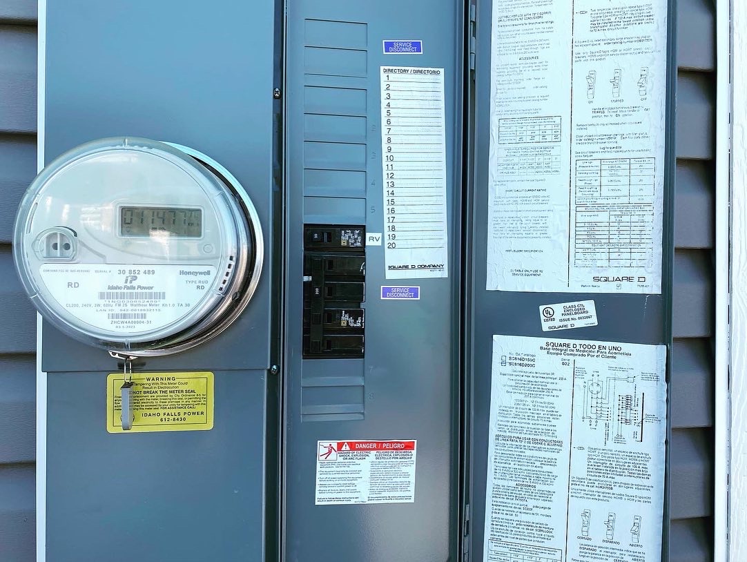 Exterior meter and electrical panel